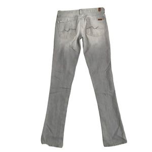 7 for all Mankind Y2K ‘Vintage Roxy’ Slim / Straight Low Rise Faded Gray Jeans